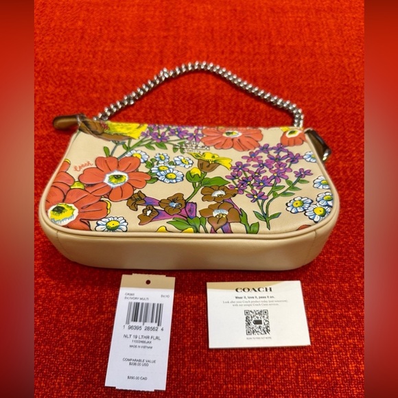 ❤️❤️❤️Coach Nolita 19 Bag with Floral Print/silvertone hardware CR365❤️❤️❤️ - Picture 1 of 11